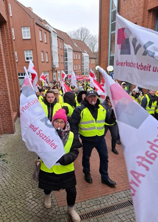 Die vbba bei der Kundgebung in Stade