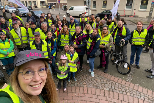 Die Streikteilnehmer der regionalen Gruppe Hannover