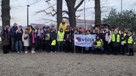 Gruppenfoto der Streikenden