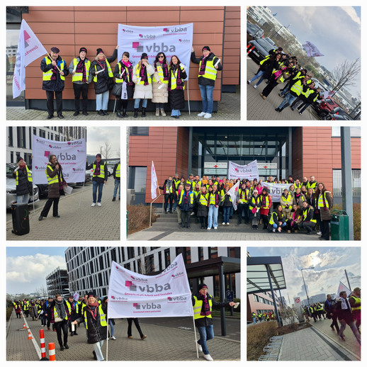 Bildcollage von den Streikteilnehmern in Köln